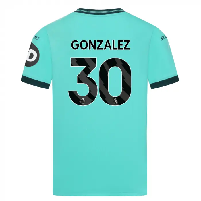 Wolverhampton Wanderers Shirt Store | 2025-26 Wolves Away Shirt – Junior GONZALEZ 30 Collection Wolverhampton Wanderers Official Gear
